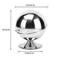 Expresso Stainless Steel Sugar Bowl with Roll Top,Seasoning Container Pot for Home Kitchen,Restaurant and Server Afternoon Tea Coffee-thumb1