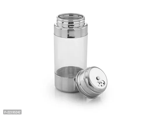 Expresso Spice Shaker Jar Acrylic with Stainless Steel caps for Salt  Pepper Shaker, Oregano, Chilli Flakes Sprinkler Air Tight Kitchen Container for Storage Spice Jars for Dining Table.-thumb2