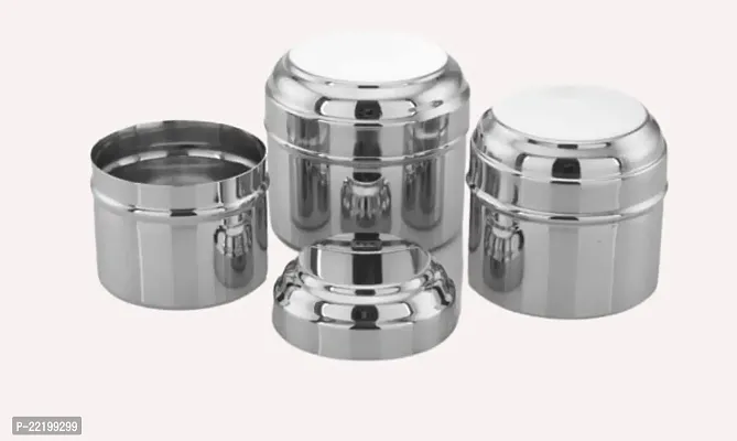 Expresso Stainless Steel Stackable Small/Mini Box Dabba/Container/Storage Box-thumb2