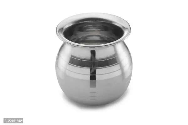 Expresso Heavy Stainless Steel Water Storage Lota/Kalash/Chambu/Tumbler for Pooja/Pongal/Marriage/Karvachauth (Big-650ML, Silver)