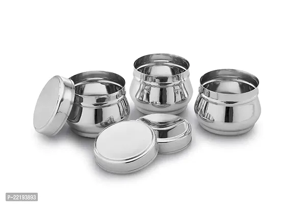 Expresso Stainless Steel Small/Mini Box Dabba/Container/Storage Box, Capacity-230ml Each, Set of 3-thumb3