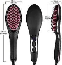 MEELANA Hair Electric Comb Brush 3 in 1 Ceramic Fast Hair Straightener For Women's Hair Straightening Brush with LCD Screen, Temperature Control Display Lucario (Black)-thumb2