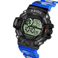 KALAKUNJ Presents Digital Sports Watch for Men & Boys Multi Functional Black Dial Shockproof Automatic (Blue)-thumb3