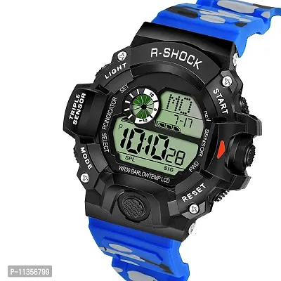 KALAKUNJ Presents Digital Sports Watch for Men & Boys Multi Functional Black Dial Shockproof Automatic (Blue)-thumb4