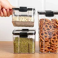 MEELANA Plastic Airtight Container Jar Set For Kitchen-750ML Set Of 6 Made In India-thumb4