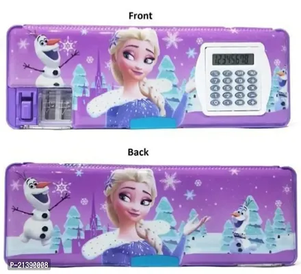 Multipurpose Magnetic Geometry Pencil Box with Calculator and Dual Sharpener for Girls  Kids for School-thumb2