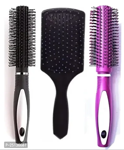 Round Roller Hair Brush with paddle brush Combo Comb for All Type of Hair (hair com 3)