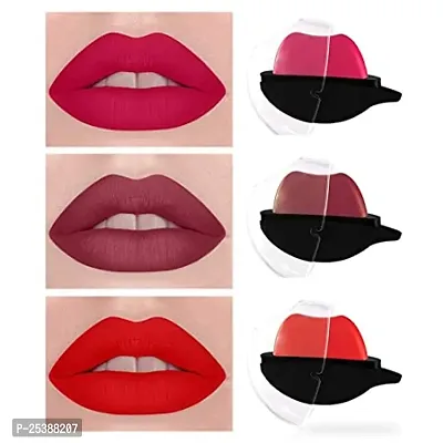 Lip Shape Lipstick LongLasting Waterproof NonStick Cup Matte Lipstick-thumb0