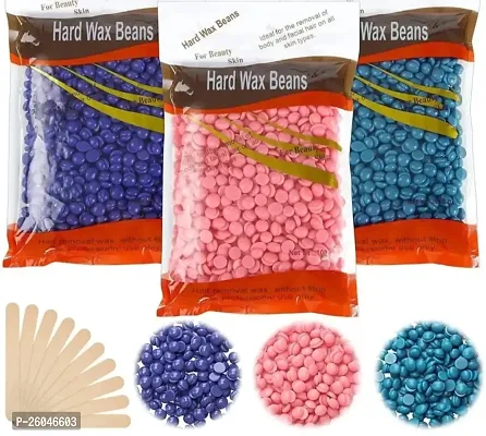 Hard Wax Beans Best for Painless  Stripless Waxing At Home (300g) Pack of 3-thumb0