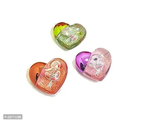 Shiny Heart Shape Lip Tint Multicolor (Pack of 3)-thumb0