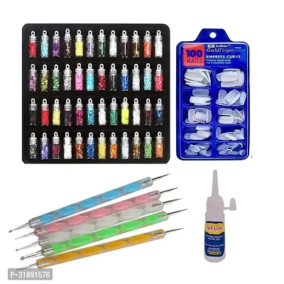 Combined deal of Exciting Nail Art Tools  Pcs 48 Bottles 3D nail ,nails glue-thumb0