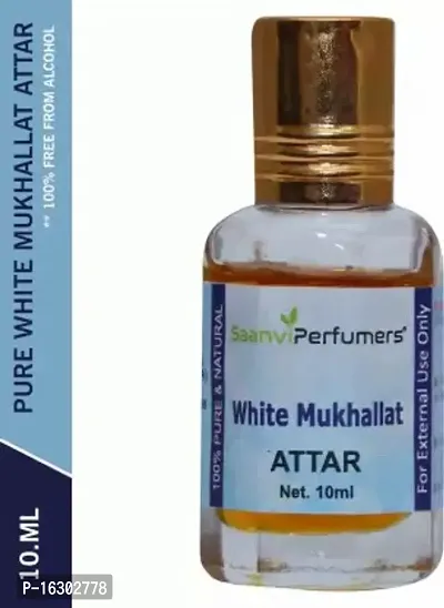 Charming Saanvi Perfumers White Mukhallat Attar For Men And Women