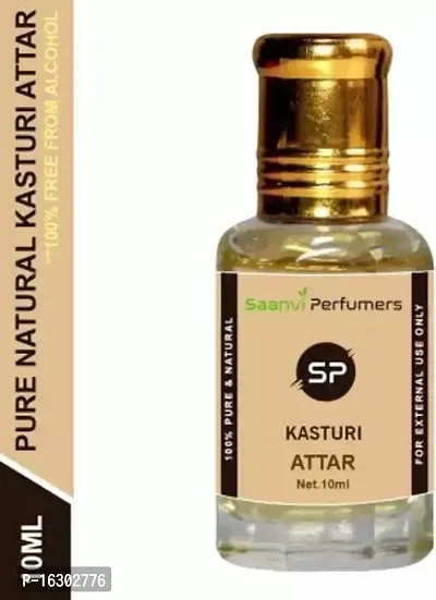 Charming Saanvi Perfumers Kasturi Attar 10Ml For Men  Women Alcohol Free Perfume Oil With Roll On Easy To Apply Floral Attar (Floral)-thumb0
