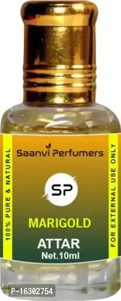 Charming Saanvi Perfumers Marigold Attar For Unisex - Pure Natural Undiluted (Non-Alcoholic) (10Ml) Floral Attar (Floral)