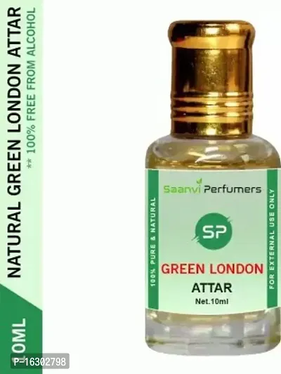 Charming Saanvi Perfumers Green London Attar For Modern Men  Women Alcohol Free Perfume Oil With Roll On Easy To Apply Floral Attar (Floral)-thumb0