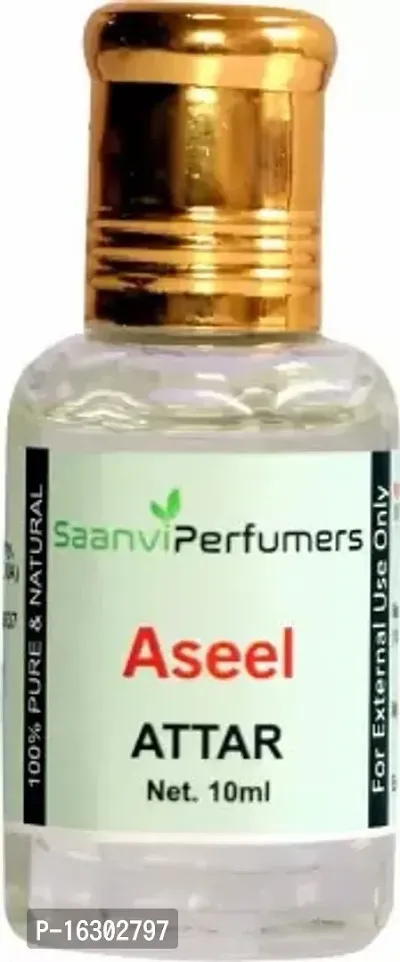 Charming Saanvi Perfumers Aseel Attar 10Ml For Unisex, Pure  Natural Real Long Lasting Fragrance (Non-Alcoholic) Floral Attar (Floral)-thumb0