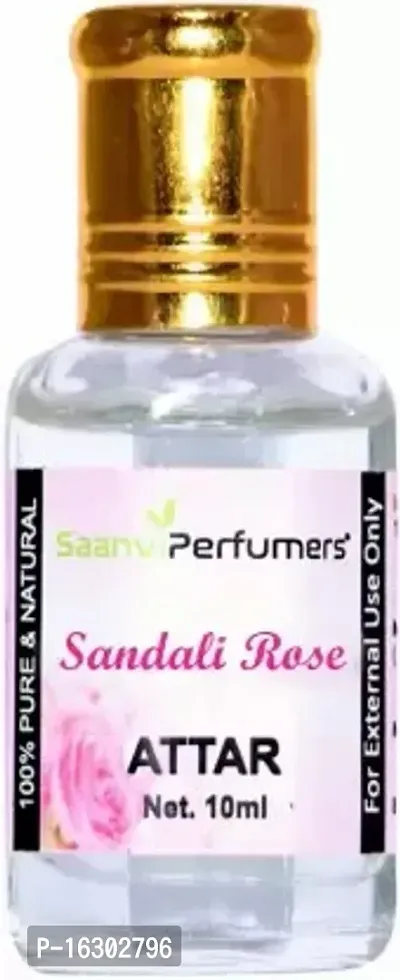 Charming Saanvi Perfumers Sandali Rose Attar 10Ml For Unisex 100% Pure And Natural Fragrance Floral Attar Floral Attar (Floral)
