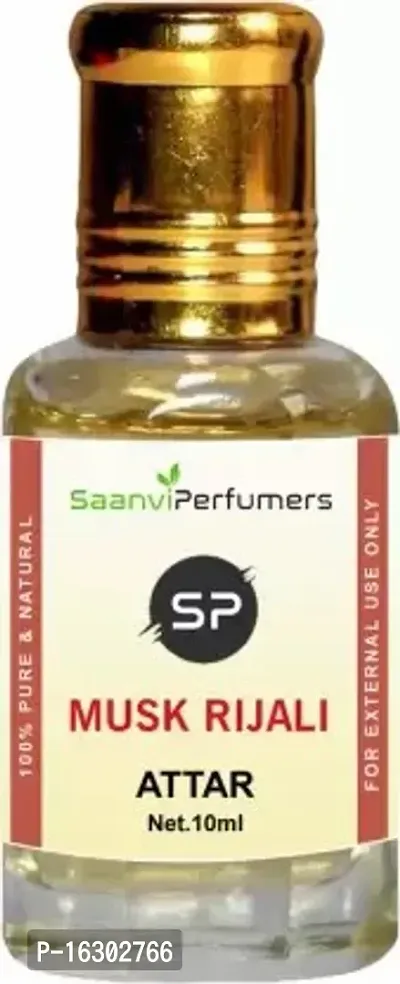 Charming Saanvi Perfumers Musk Rijali Attar For Men  Women 0% Alcohol With Floral Fragrance (10Ml) Floral Attar (Musk)-thumb0