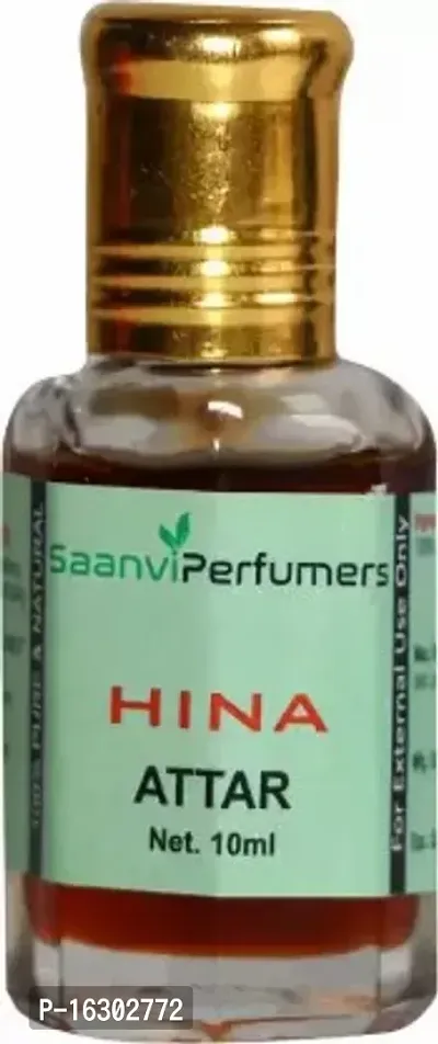 Charming Saanvi Perfumers Hina Attar 10Ml For Unisex, Pure  Natural Real Long Lasting Fragrance (Non-Alcoholic) Floral Attar (Shamana)-thumb0