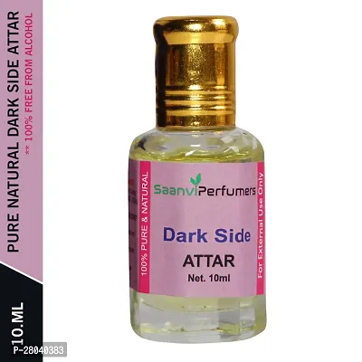 Saanvi Perfumers  Dark Side | Attar | Floral Attar | Scent | Perfume Oil | Fragrance Oil | Perfume Fragrnae | Fragrnce Perfume Natural 0% Alcohol With Floral Fragrance (10ml)