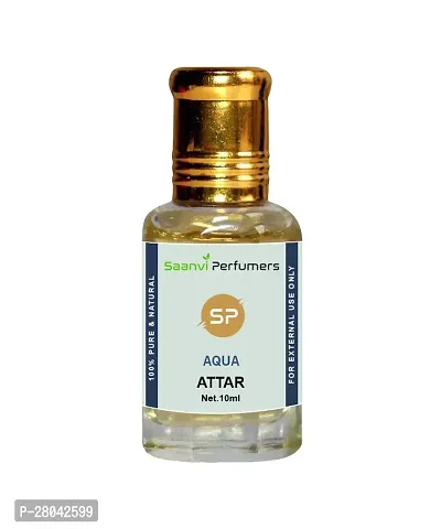 Saanvi Perfumers  Aqua | Attar | Floral Attar | Scent | Perfume Oil | Fragrance Oil | Perfume Fragrnae | Fragrnce Perfume Natural 0% Alcohol With Floral Fragrance (10ml)