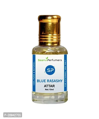 Saanvi Perfumers  Blue Rasashy | Attar | Floral Attar | Scent | Perfume Oil | Fragrance Oil | Perfume Fragrnae | Fragrnce Perfume Natural 0% Alcohol With Floral Fragrance (10ml)-thumb0