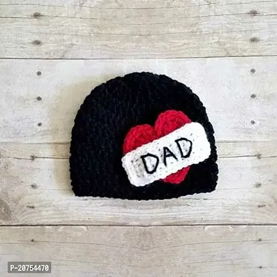 Fabulous Black Wool Woolen Cap For Boys-thumb0