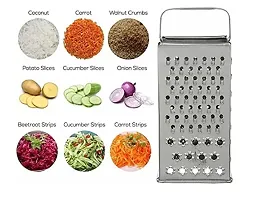 Useful Stainless Steel 8 In 1 Grater And Slicer with Single Grater And Potato Masher And Whisk (Pack Of 4)-thumb1