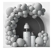 Pastel Silver Balloons Latex Party Balloons (Pack Of 100)-thumb2