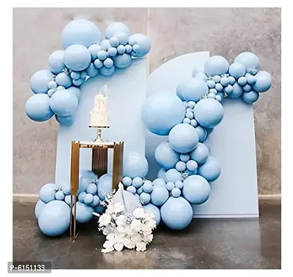 Pastel Blue Balloons Latex Party Balloons (Pack Of 50Pc)-thumb2