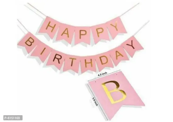 Happy Birthday Balloons Decoration Kit Items 47 Pcs and Golden Star Balloonsand Banner and Latex Metallic-thumb2
