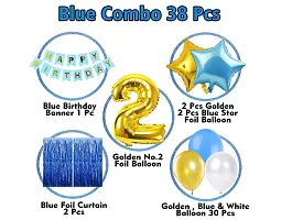 2Nd Birthday Decoration Items For Boys 38Pcs Blue Birthday Decoration  2Nd Birthday Party Decorationsand Birthday Decorations Kit For Boys-thumb1