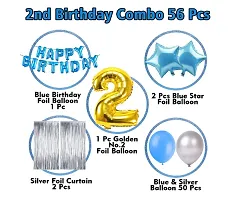 2Nd Birthday Decoration Items Blue For Boys  56Pcs Two Sweet Decoration  2Nd Birthday Party Decorationsand Birthday Decorations Kit-thumb1