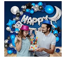 Blue Happy Birthday Decoration Combo  47Pcs Set-thumb2