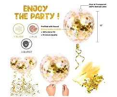 Golden Balloons Decoration Combo Set Of 40 For Birthday Decoration-thumb2