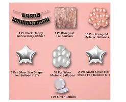 Rose Gold Anniversary Decoration Items Combo - 27 Pieces-thumb1