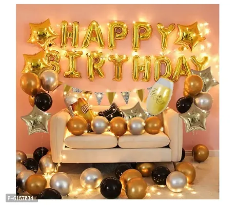 Happy Birthday Balloons Decoration Kit - 60 Pieces Set