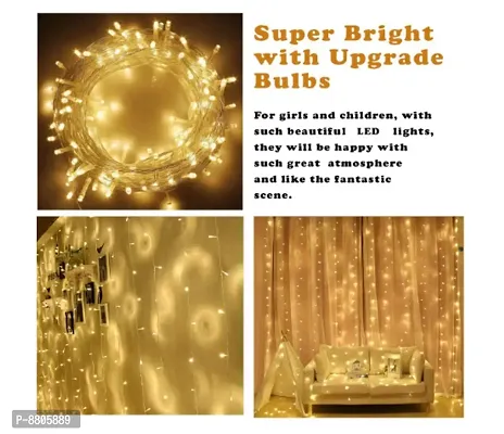 White Decoration Net With Led Fairy Lights And Red/Golden Balloon Combo - Set Of 26-thumb4