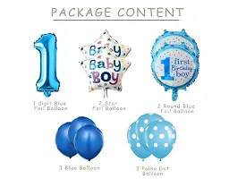 Boys First Birthday Decorations Items Combo 11  Pieces For Baby Boy 1St Bday  -Pack Of 11, Blue-thumb3