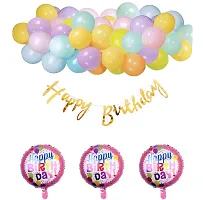 Cursive Golden Birthday Banner Pastel Balloon Arch Set Of 106  Pieces-thumb2