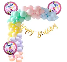 Cursive Golden Birthday Banner Pastel Balloon Arch Set Of 106  Pieces-thumb3