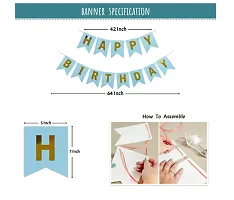 1st Birthday Decoration With Monthly Photo Banner  - 78 Pieces Set-thumb2