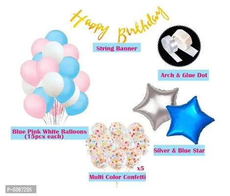 Birthday Decoration Items Kit - Combo Of 67 Pieces-thumb2