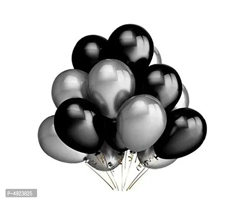 Black & silver balloon set Pack of 100 balloons-thumb0