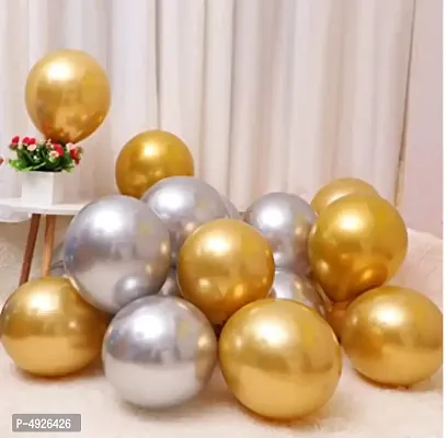 Golden  Silver  White Balloons II Pack of 100 pieces II