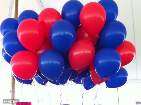 Red  Blue Metallic Balloons Combo - Pack of 100 Balloons-thumb0
