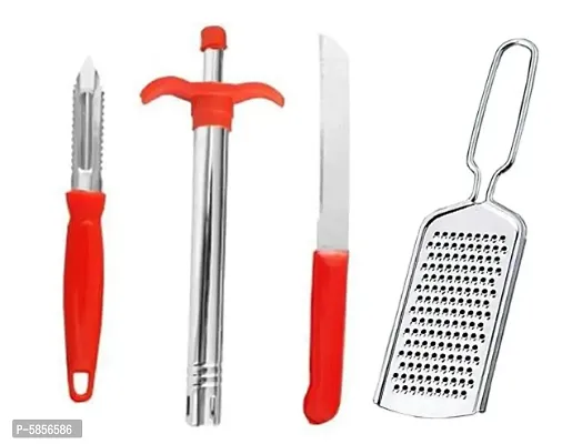 Kitchen Combo Set of Gas Lighter, 2Knife,  stainless steal Peeler-thumb0