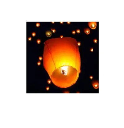 Paper Sky Lanterns Multicolour Wishing Hot Air Balloon ( Pack of 2