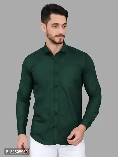 Fabulous Cotton Blend Solid Long Sleeves Casual Shirts For Men