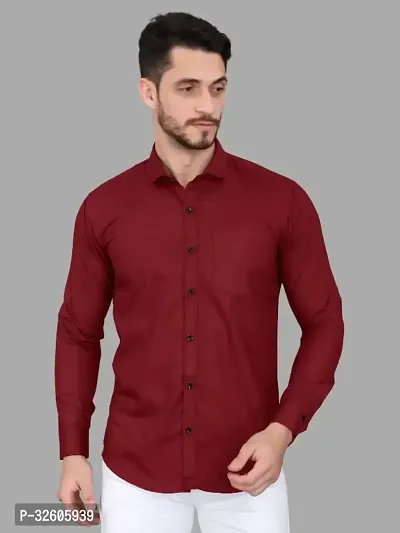 Fabulous Cotton Blend Solid Long Sleeves Casual Shirts For Men